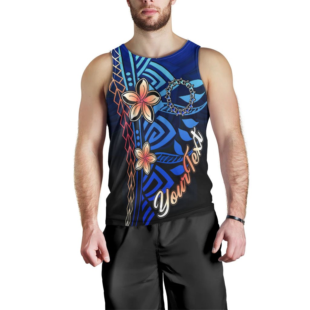 Cook Islands Custom Personalised Men's Tank Top - Vintage Tribal Mountain - Polynesian Pride