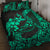 Polynesian Hawaii Quilt Bed Set - Polynesian Turquoise Humpback Whale Turquoise - Polynesian Pride