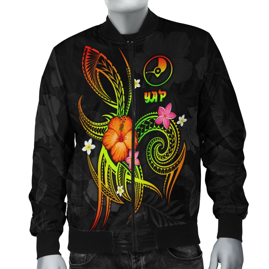 YAP Polynesian Men's Bomber Jacket - Legend of YAP (Reggae) - Polynesian Pride