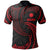 Nauru Polynesian Polo Shirt Red Tribal Wave Unisex Red - Polynesian Pride