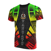 Vanuatu T Shirt Vanuatuan Coat of Arms Polynesian Tattoo Reggae Style Unisex Reggae - Polynesian Pride