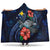 Papua New Guinea Polynesian Hooded Blanket - Blue Turtle Hibiscus Hooded Blanket Blue - Polynesian Pride