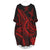 Polynesian Custom Personalised Batwing Pocket Dress - Red Turtle Women Red - Polynesian Pride