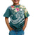 Marshall Islands Polynesian T Shirt Summer Plumeria (Turquoise) - Polynesian Pride