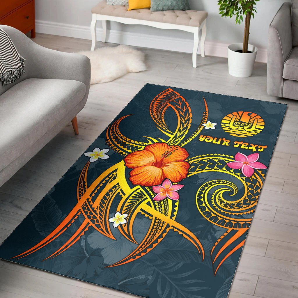 Polynesian Tahiti Personalised Area Rug - Legend of Tahiti (Blue) Blue - Polynesian Pride