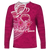 Breast Cancer Pink Ribbon Butterfly Polynesian Pink Version Long Sleeve Shirt - LT12 Unisex Pink - Polynesian Pride