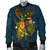 Fiji Polynesian Men's Bomber Jacket - Legend of Fiji (Blue) - Polynesian Pride