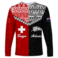 Tonga Combine New Zealand Maori Aotearoa Heritage Long Sleeve Shirt - LT12 Unisex Red - Polynesian Pride