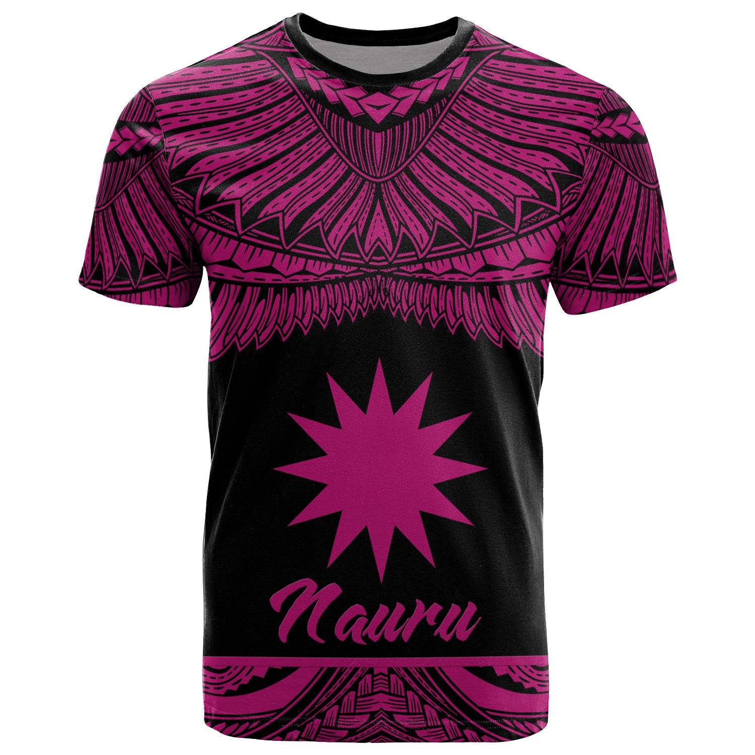 Nauru Polynesian T Shirt Nauru Pride Pink Version Unisex Pink - Polynesian Pride