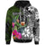 Pohnpei Hoodie Turtle Plumeria Banana Leaf Crest Unisex Black - Polynesian Pride