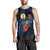 New Caledonia Polynesian Men Tank Top - Blue Turtle Hibiscus - Polynesian Pride