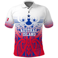 Austral Islands Tribal Polo Shirt LT12 Unisex Red - Polynesian Pride