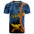 Palau Peleliu Polynesian T Shirt Tribal Wave Tattoo Unisex Blue - Polynesian Pride