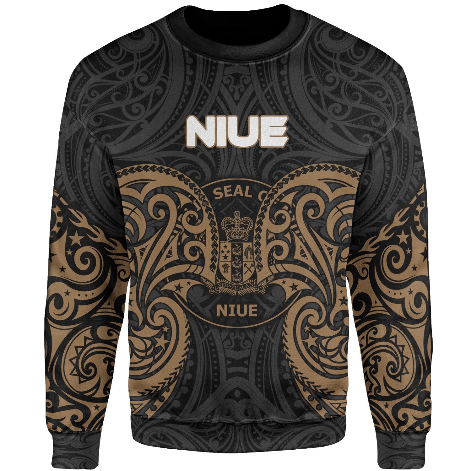 Niue Polynesian Sweater - Spirit Style Gold Unisex Gold - Polynesian Pride