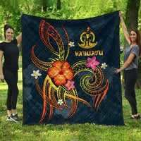 Vanuatu Polynesian Premium Quilt - Legend of Vanuatu (Blue) - Polynesian Pride