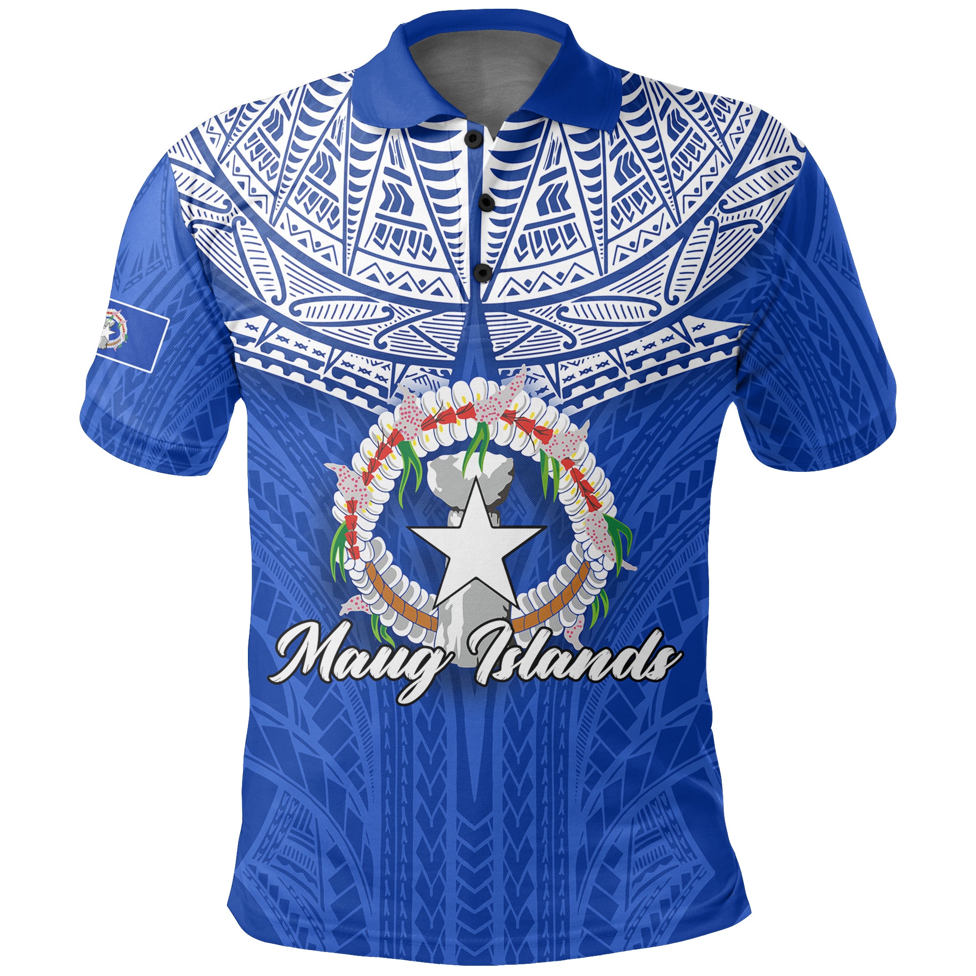 Custom Northern Mariana Islands Maug Islands Polo Shirt LT12 Unisex Blue - Polynesian Pride