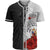 Niue Polynesian Baseball Shirt - Coat Of Arm With Hibiscus White Unisex White - Polynesian Pride