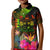 Fiji Polynesian Polo Shirt Hibiscus and Banana Leaves - Polynesian Pride