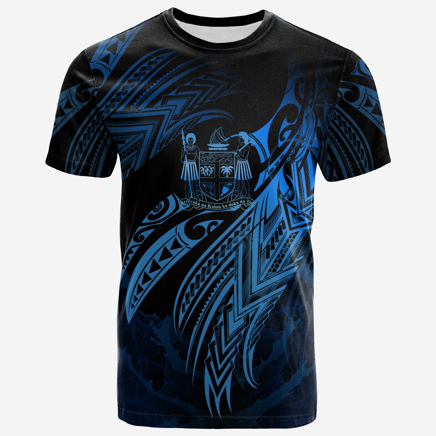 Fiji Polynesian T Shirt Fijian Legend Blue Version Unisex Blue - Polynesian Pride