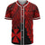 Wallis and Futuna Polynesian Baseball Shirt - Tribal Wave Tattoo Red Unisex Red - Polynesian Pride