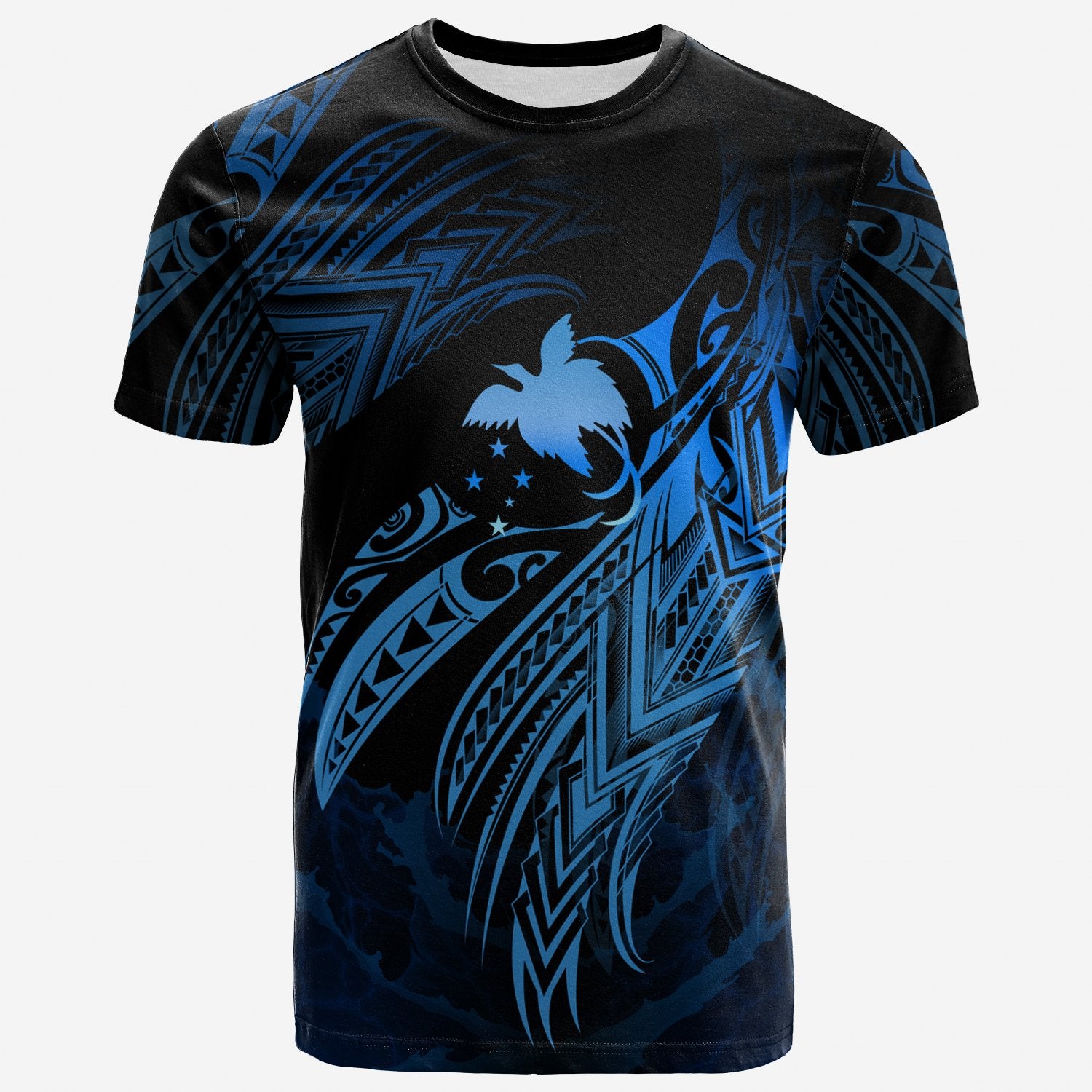 Papua New Guinea Polynesian T Shirt Papua New Guinea Legend Blue Version Unisex Blue - Polynesian Pride