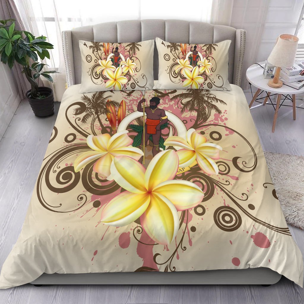 Vanuatu Polynesian Bedding Set - Summer Tropical White - Polynesian Pride