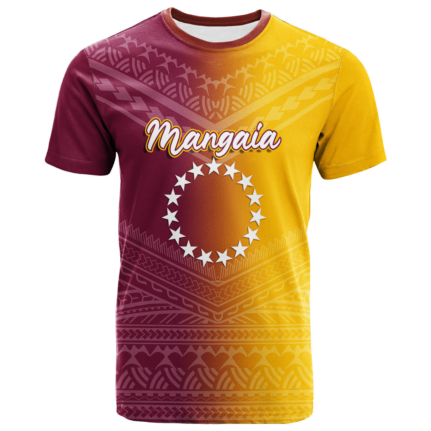 Custom Mangaia Cook Islands Pride T Shirt LT12 Unisex Yellow - Polynesian Pride