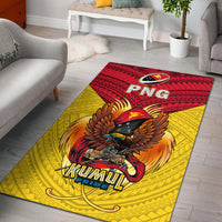 Papua New Guinea Rugby Kumul Pride Area Rug - LT2 YELLOW - Polynesian Pride