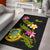 Tuvalu Polynesian Area Rug - Plumeria Tribal Black - Polynesian Pride