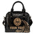 Tahiti Polynesian Custom Personalised Shoulder Handbag - Gold Tribal Wave One Size Black - Polynesian Pride