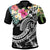 Tonga Polynesian Polo Summer Plumeria (Black) Unisex Black - Polynesian Pride