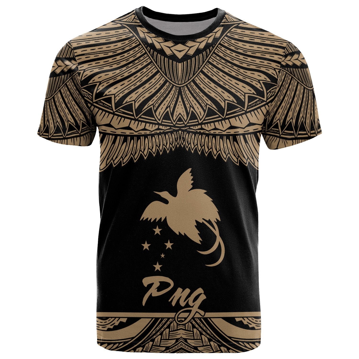 Papua New GuineaPolynesian T Shirt Papua New Guinea Pride Gold Version Unisex Art - Polynesian Pride