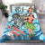 American Samoa Bedding Set - Polynesian Girls With Shark Blue - Polynesian Pride