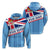 Fiji Day Hoodie Tapa Pattern With Flag LT12 Unisex Blue - Polynesian Pride