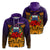 Samoa Hoodie Hibiscus With Tribal LT12 Unisex Orange - Polynesian Pride