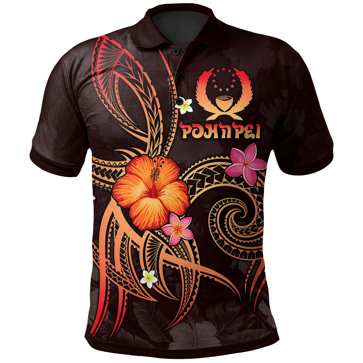 Pohnpei Polynesian Polo Shirt Legend of Pohnpei (Red) Unisex Red - Polynesian Pride