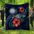 Marshall Islands Polynesian Premium Quilt - Blue Turtle Hibiscus Blue - Polynesian Pride