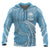 Federated States of Micronesia ll Over Hoodie Blue Tribal Wave Unisex Blue - Polynesian Pride
