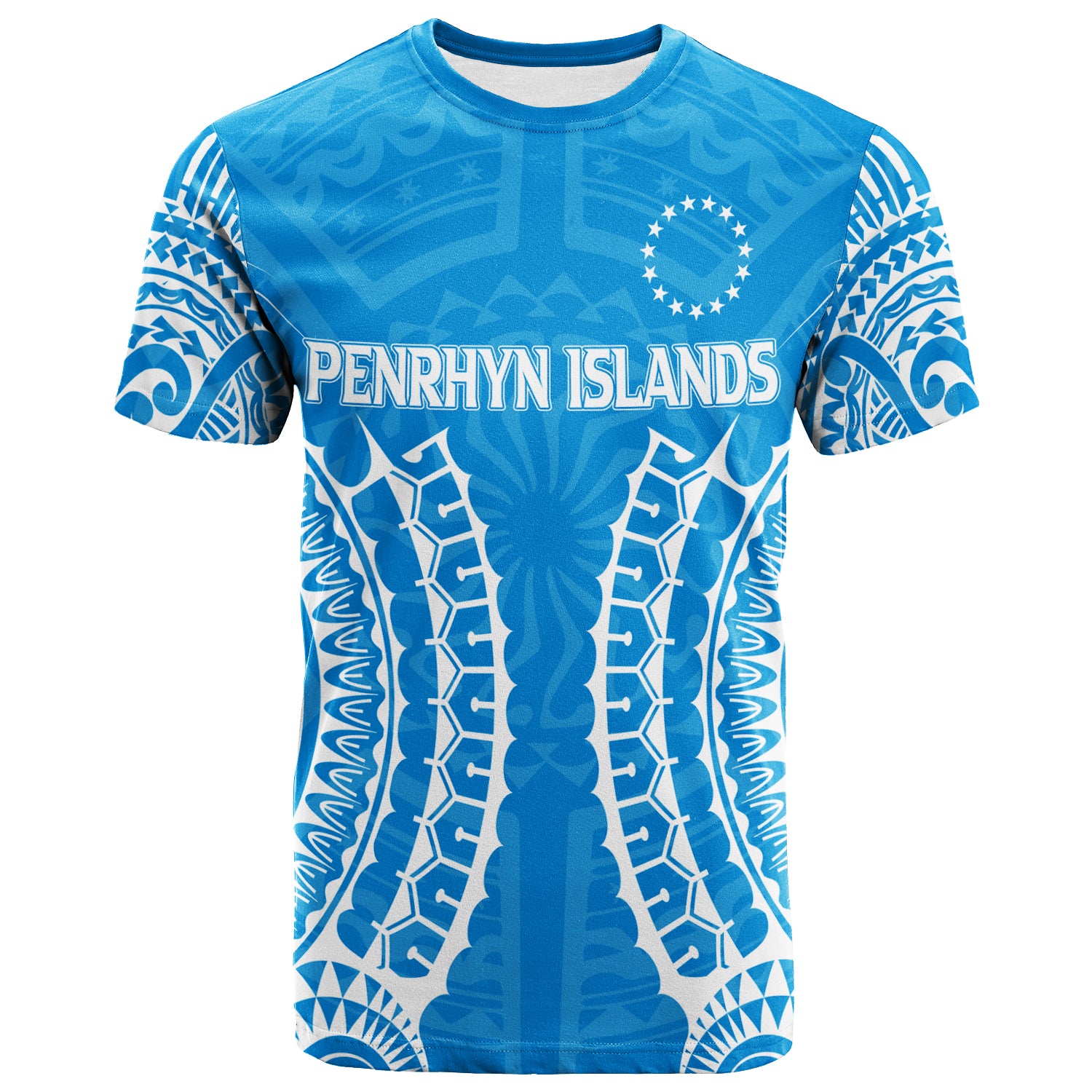 Custom Penrhyn Islands T Shirt Tribal Pattern LT12 Unisex Blue - Polynesian Pride