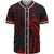 New Caledonia Polynesian Baseball Shirt - Red Tribal Wave Unisex Red - Polynesian Pride