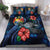 Tonga Polynesian Bedding Set - Blue Turtle Hibiscus Blue - Polynesian Pride