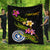 Northern Mariana Islands Polynesian Quilt - Plumeria Tribal Black - Polynesian Pride