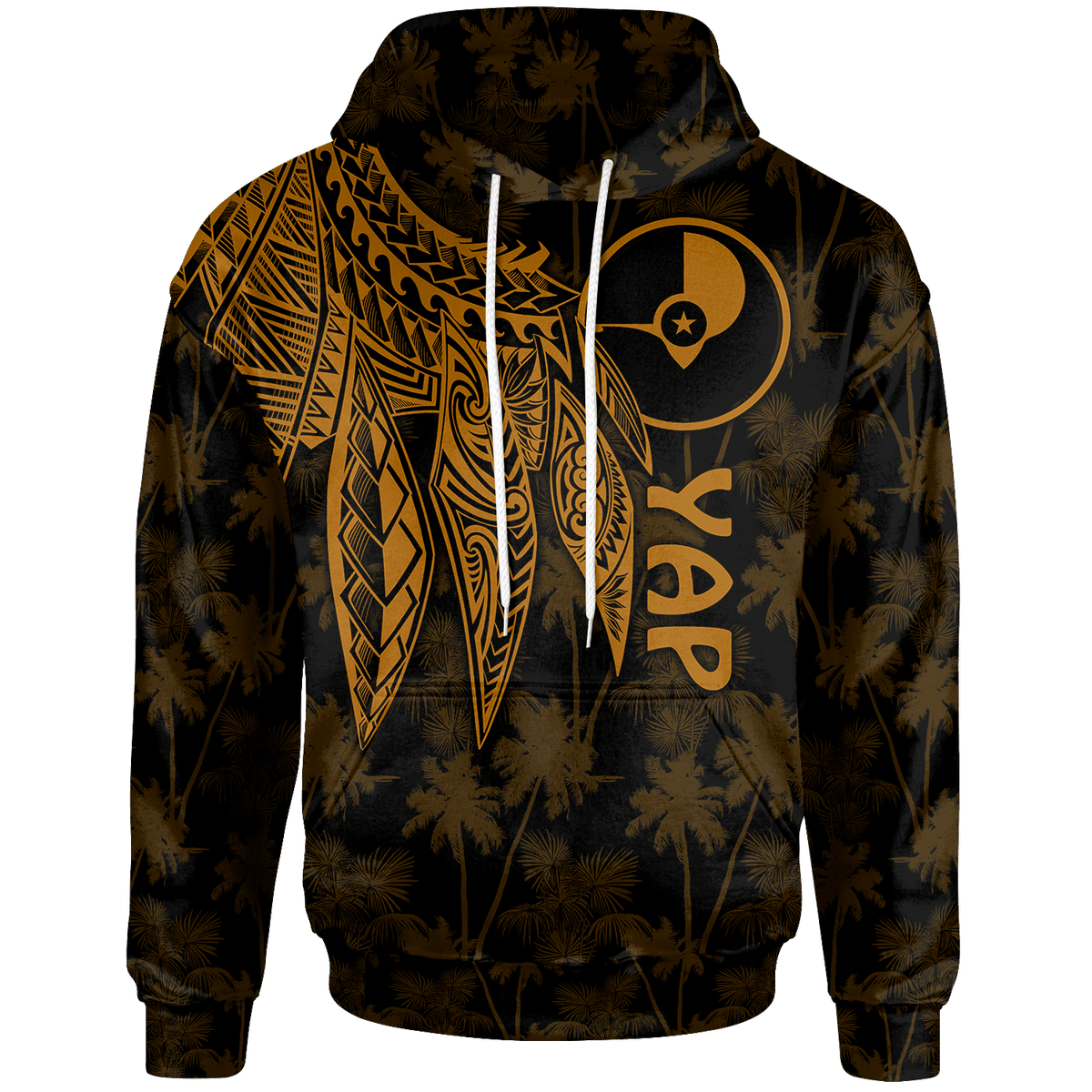 Yap Hoodie Polynesian Wings (Golden) Unisex Golden - Polynesian Pride