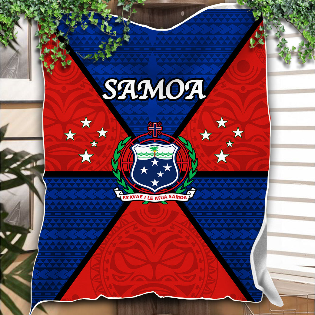 Samoa Premium Blanket - Maori Polynesian - LT20 White - Polynesian Pride