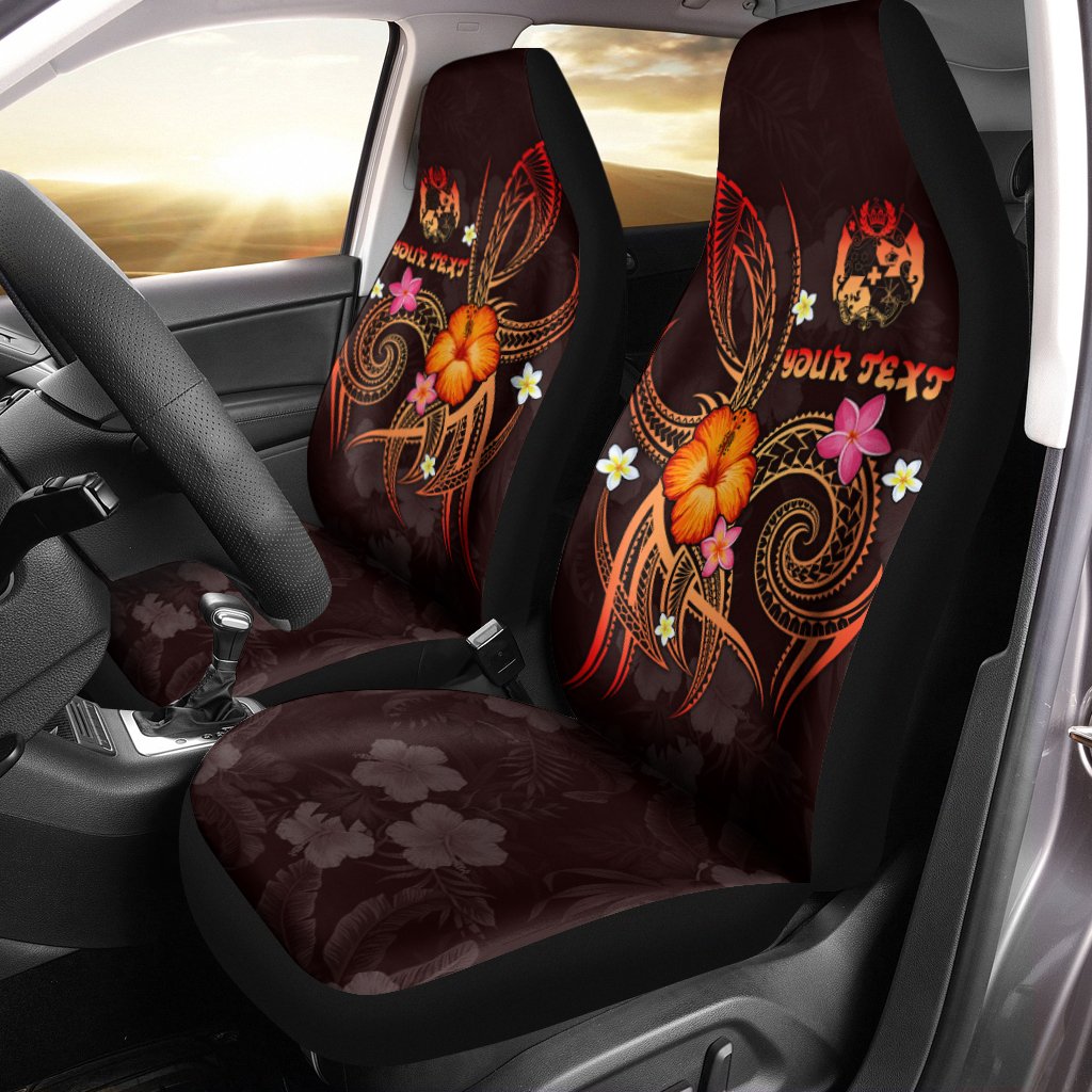 Tonga Polynesian Personalised Car Seat Covers - Legend of Tonga (Red) Universal Fit Red - Polynesian Pride