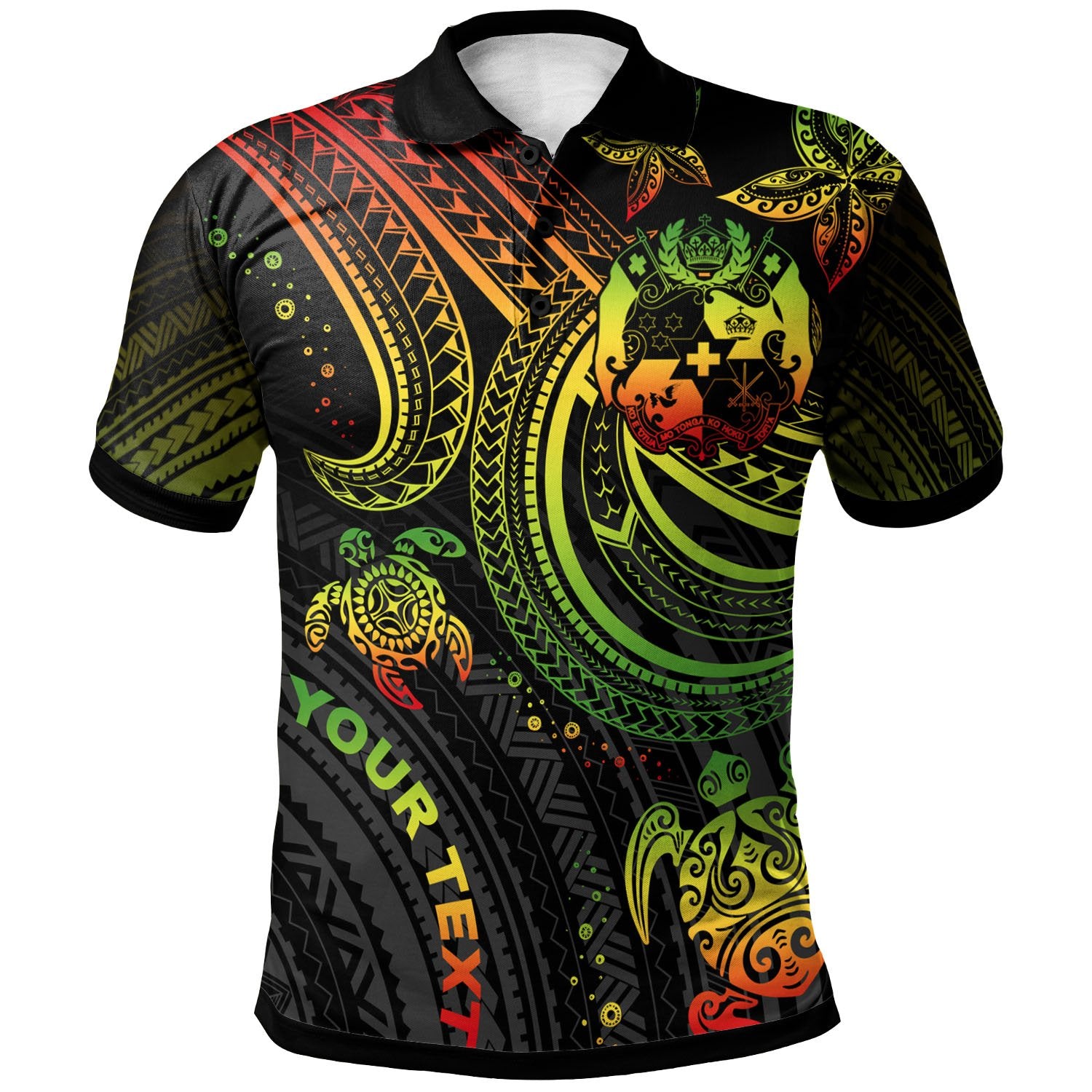 Tonga Custom Polo Shirt Reggae Turtle Unisex Reggae - Polynesian Pride