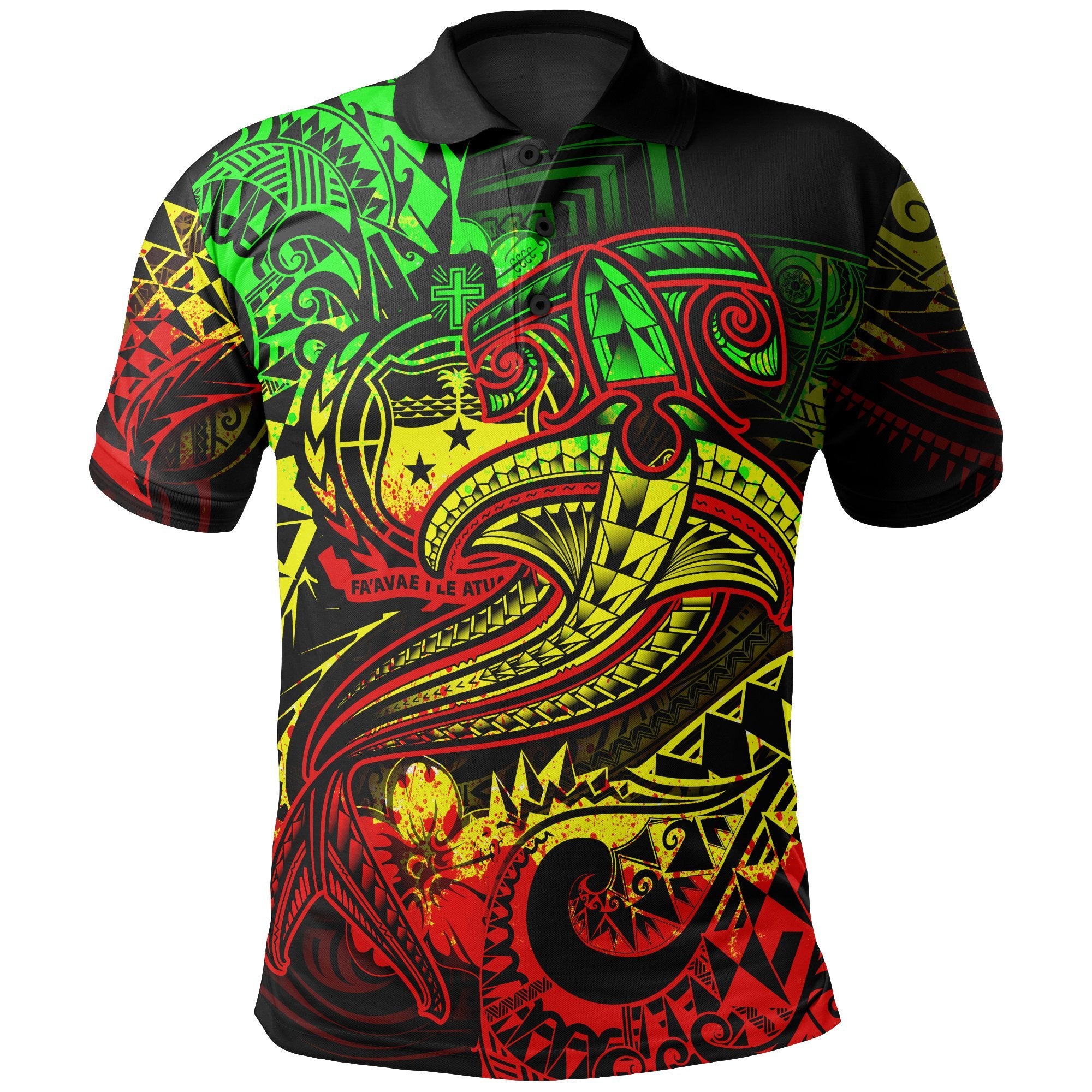 Samoa Polo Shirt Reggae Shark Polynesian Tattoo Unisex Reggae - Polynesian Pride