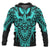 Polynesian Hoodie Tattoo Tiki Neon Blue Unisex Blue - Polynesian Pride