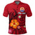 Custom Tahiti Maohi Polo Shirt Hibiscus With Tribal LT12 Unisex Red - Polynesian Pride