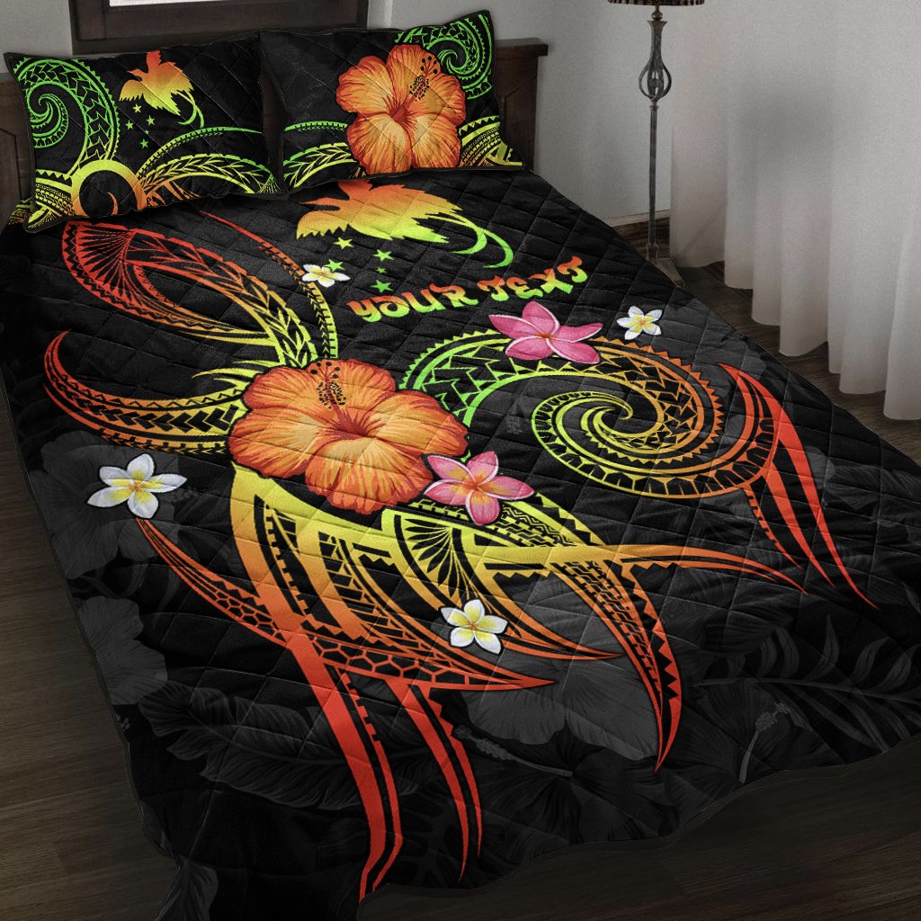 Papua New Guinea Polynesian Personalised Quilt Bed Set - Legend of Papua New Guinea (Reggae) Art - Polynesian Pride